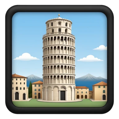 battistero torre di pisa sticker