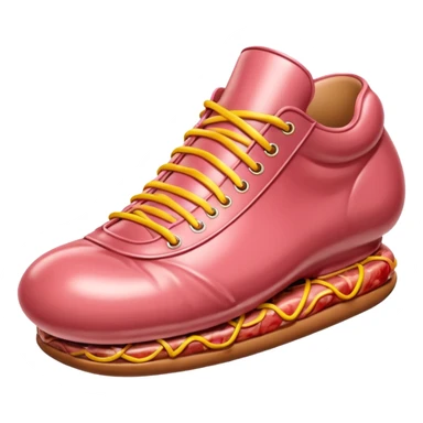 Jeff Koons style spam meat shoe balloon sculpture  sticker