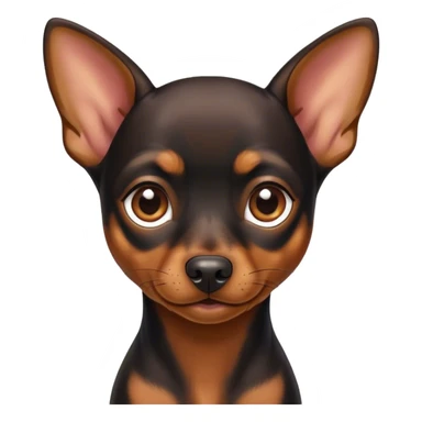 Min pin dog sticker