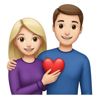 A woman holding the middle of a man's crotch while they are standing together happily sticker