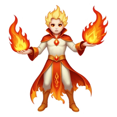 A fiery phantom hero with the ability to phase through objects and summon flames from the spirit realm. sticker