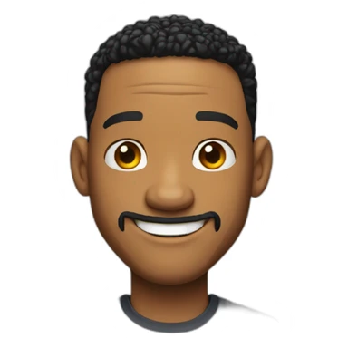 Will smith with a big smile sticker