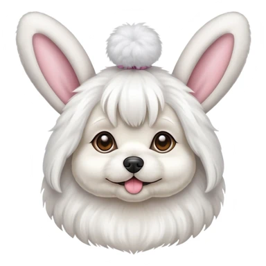 Maltese wearing bunny ears sticker