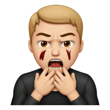 hands chocking throat angry  sticker