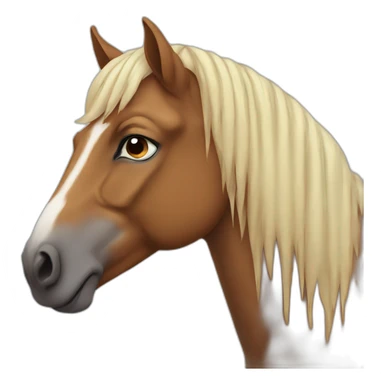 Sad horse sticker