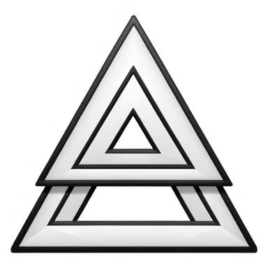 2D triangle with squares inside to demonstrate a bureaucratic system sticker