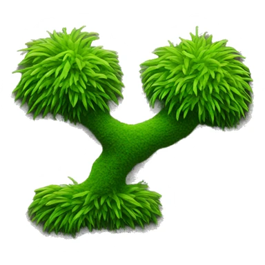 vibrnt gree moss on a stone sticker