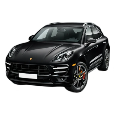 black porsche macan turbo sticker