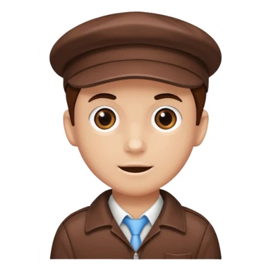 chocolate brown y2k newspaper boy cap only sticker