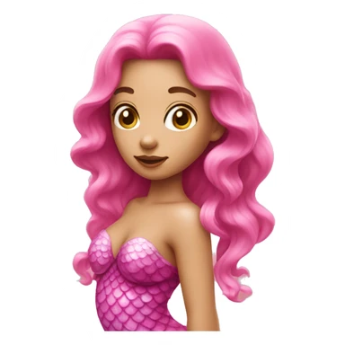 a pink mermaid  sticker