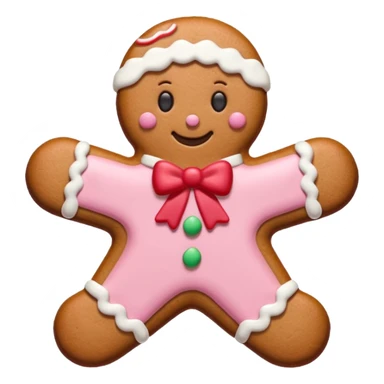 christmas gingerbread pastel pink and red sticker