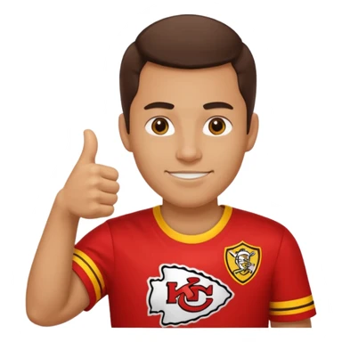 Kansas City Chiefs thumbs up sticker