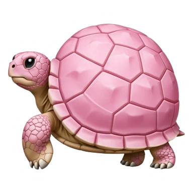 pastel pink tortoise with white accents  sticker