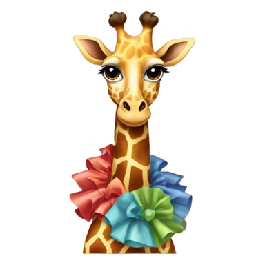 Giraffe wearing a cocktail dress sticker