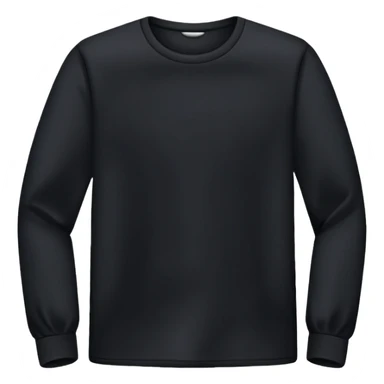 plain isolated black long sleeve shirt sticker