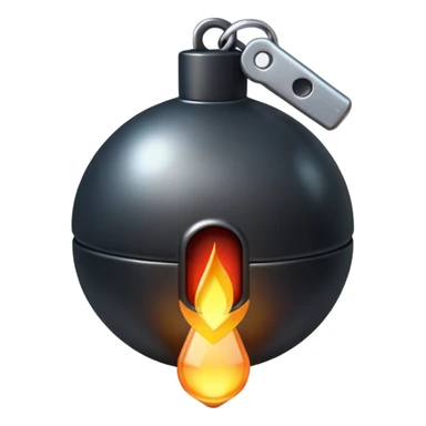a cartoon bomb with a lit fuse sticker