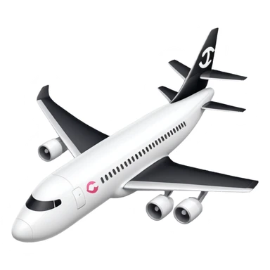 chanel logo airplane  sticker