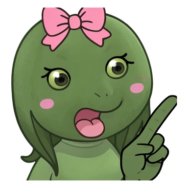 girly character sticking tongue out and showing peace hand sign, meme emoji style, exaggerated expression sticker