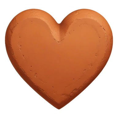 terracotta Matt heart sticker