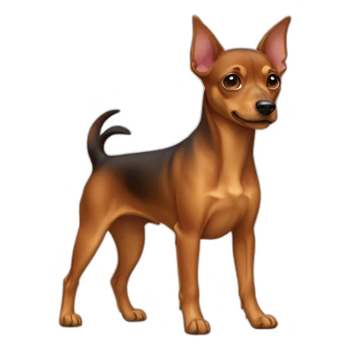 pinscher caramel dog sticker