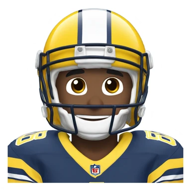 los angeles chargers quarterback justin herbert champion with a crown   sticker