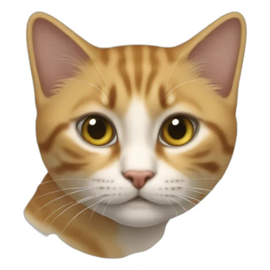tete de chat sur un humain  sticker