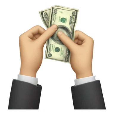 giving money from hand to hand sticker