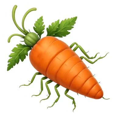 Farting carrot bug sticker