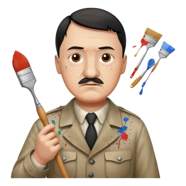  hitler painting a room sticker