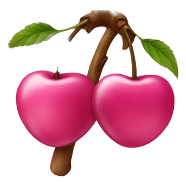 a pair of pink cherry sticker