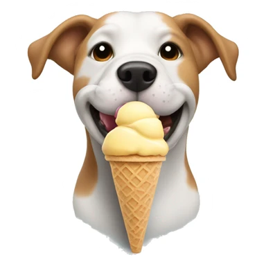 Dog licking a ice cream  sticker