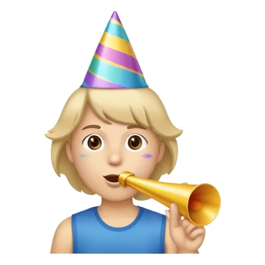 celebration party horn streamer sticker