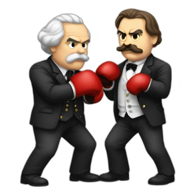 karl marx boxing with adolf hitler sticker