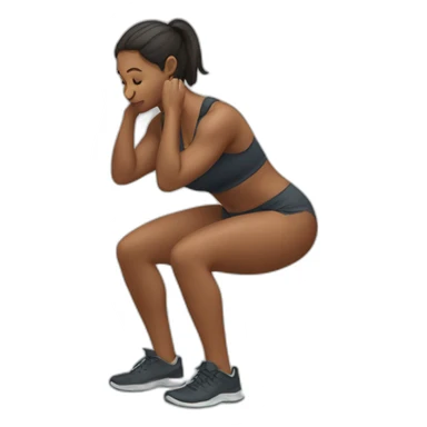 woman doing squat sticker