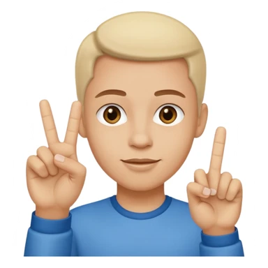 Yvl hand sign only 3 fingers up sticker