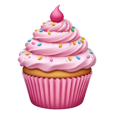 Cupcake with pink icing sticker