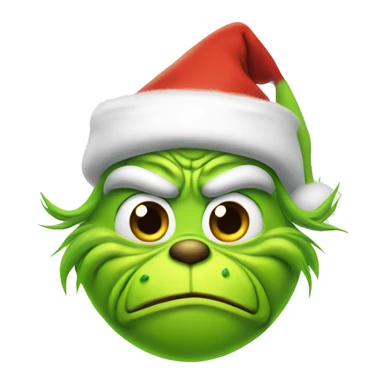 Grinch with a Santa hat sticker