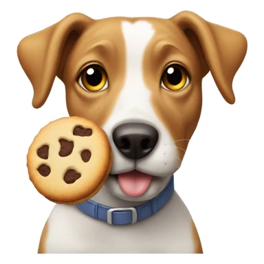 Dog eating a Cookie sticker