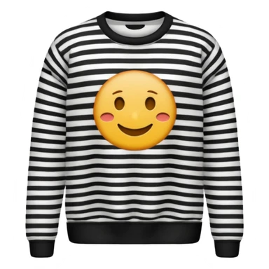 black and white stripes pullover sticker