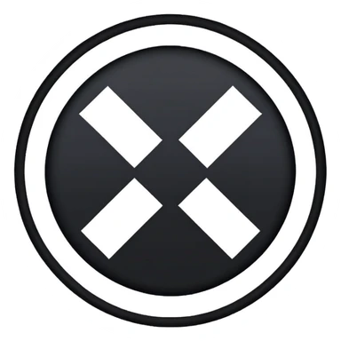 The image is a red background with a white circle in the center. Inside the circle, there is a black Nazi symbol, which appears to be a swastika. The symbol is in the shape of a circle with a diagonal line running through it, creating a zigzag pattern. The overall design is simple and minimalistic. sticker