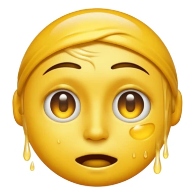 I want the emoji to be dizzy and sweaty and sweaty and transparent with yellow skin color sticker