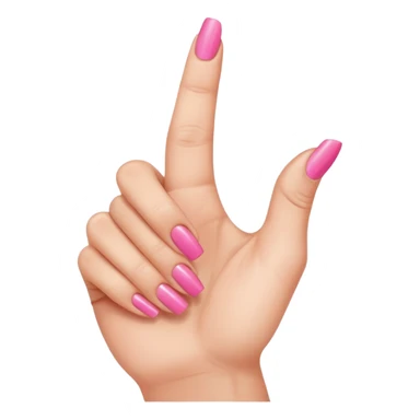 Woman’s hand with pink nail polish giving thumbs down sticker