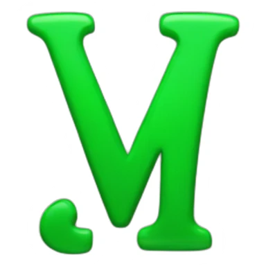 letter W in green sticker