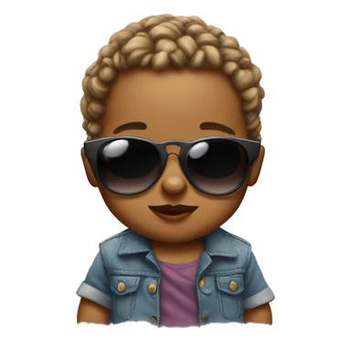 Cute baby wearing cool shades sticker