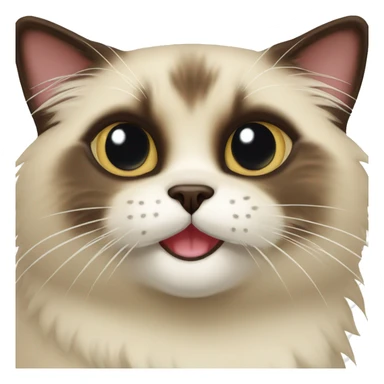 Seal point chocolate Himalayan cat smiling sticker