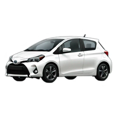 White Toyota GR Yaris sticker
