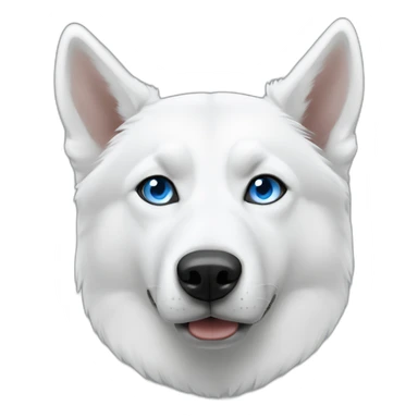 white-husky-blue-eyes-pointy-ears sticker