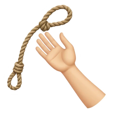 hand letting go a rope fall sticker