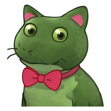 Cat with hearts sticker