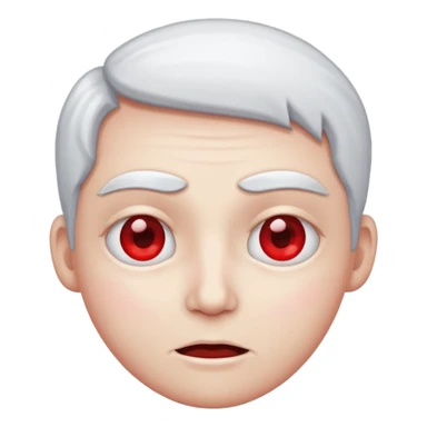 Crea un emoji kn la vibra de un drogado haz la wuea k te pido ph wn oe la cara normal noma blanca kn los ojos rojos y k estén hachicados igual k los chinos  sticker